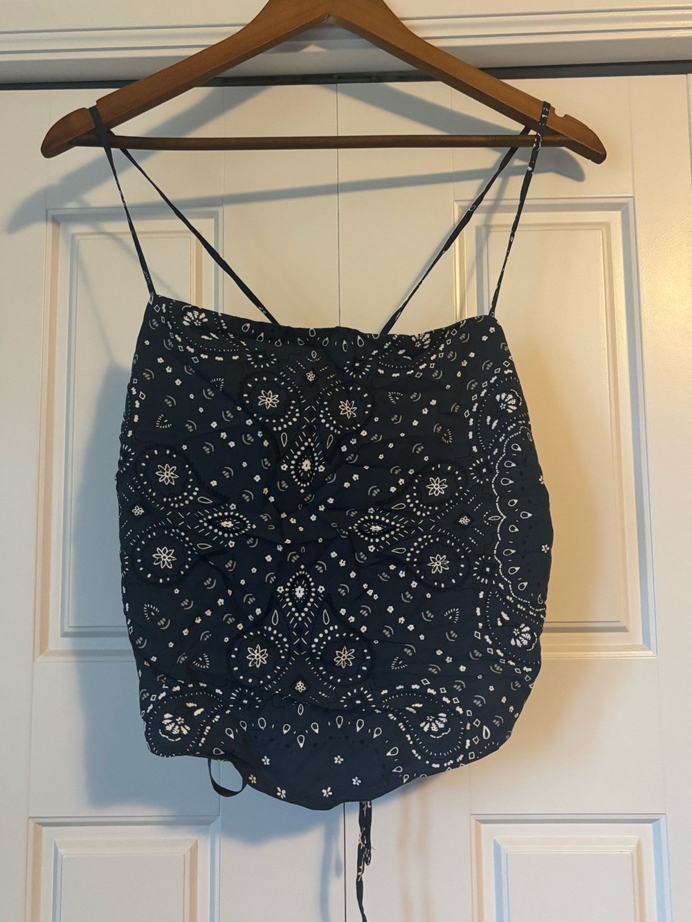 Joe Fresh, blue handkerchief style strappy top